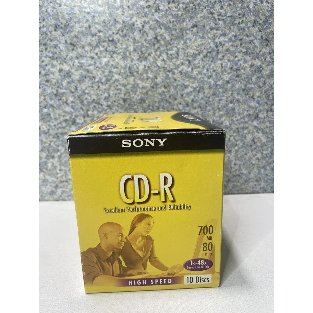 SONY CD-R, 10 Pack w Slim Jewel Cases, 70 MB, 80 Min, Recordable , High Speed